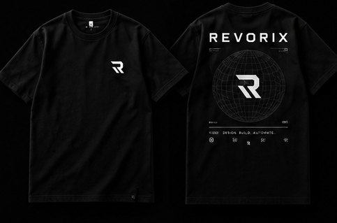 REVORIX oversized tee, black